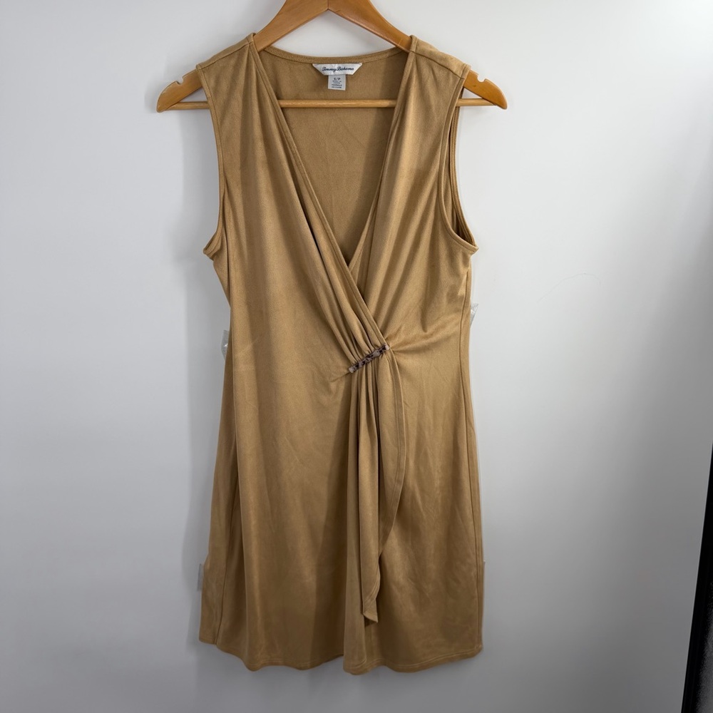 Tommy Bahama Tan Brown Suede Midi Dress - Picture 3 of 13